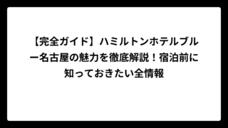 【完全ガイド】ハミルトンホテルブルー名古屋の魅力を徹底解説！宿泊前に知っておきたい全情報