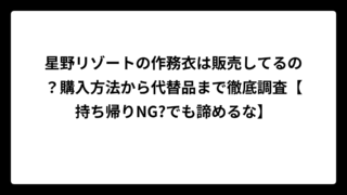 星野リゾートの作務衣は販売してるの？購入方法から代替品まで徹底調査【持ち帰りNG?でも諦めるな】