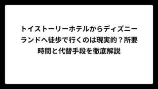 トイストーリーホテルからディズニーランドへ徒歩で行くのは現実的？所要時間と代替手段を徹底解説