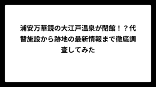 浦安万華鏡の大江戸温泉が閉館！？代替施設から跡地の最新情報まで徹底調査してみた