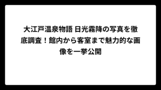 大江戸温泉物語 日光霧降の写真を徹底調査！館内から客室まで魅力的な画像を一挙公開