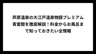 芦原温泉の大江戸温泉物語プレミアム青雲閣を徹底解説！料金からお風呂まで知っておきたい全情報