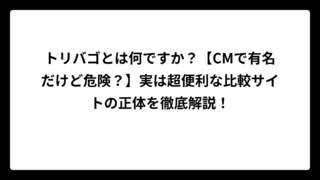トリバゴとは何ですか？【CMで有名だけど危険？】実は超便利な比較サイトの正体を徹底解説！