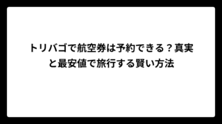 トリバゴで航空券は予約できる？真実と最安値で旅行する賢い方法