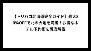 【トリバゴ北海道完全ガイド】最大80%OFFで北の大地を満喫！お得なホテル予約術を徹底解説