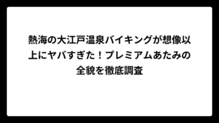 熱海の大江戸温泉バイキングが想像以上にヤバすぎた！プレミアムあたみの全貌を徹底調査