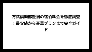 万葉倶楽部豊洲の宿泊料金を徹底調査！最安値から豪華プランまで完全ガイド
