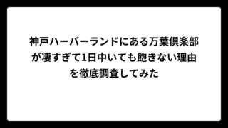 神戸ハーバーランドにある万葉倶楽部が凄すぎて1日中いても飽きない理由を徹底調査してみた