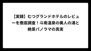 【実録】むつグランドホテルのレビューを徹底調査！斗南温泉の美人の湯と絶景パノラマの真実