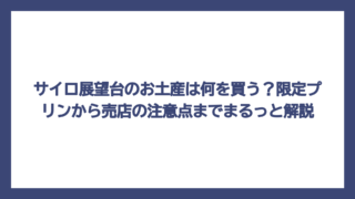サイロ展望台のお土産は何を買う？限定プリンから売店の注意点までまるっと解説