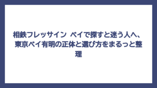 相鉄フレッサイン ベイで探すと迷う人へ、東京ベイ有明の正体と選び方をまるっと整理