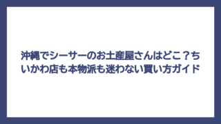 沖縄でシーサーのお土産屋さんはどこ？ちいかわ店も本物派も迷わない買い方ガイド