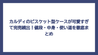 カルディのビスケット型ケースが可愛すぎて完売続出！値段・中身・使い道を徹底まとめ