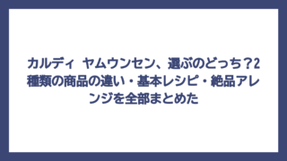 カルディ ヤムウンセン、選ぶのどっち？2種類の商品の違い・基本レシピ・絶品アレンジを全部まとめた