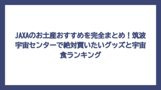 JAXAのお土産おすすめを完全まとめ！筑波宇宙センターで絶対買いたいグッズと宇宙食ランキング