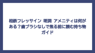 相鉄フレッサイン 明洞 アメニティは何がある？歯ブラシなしで焦る前に読む持ち物ガイド