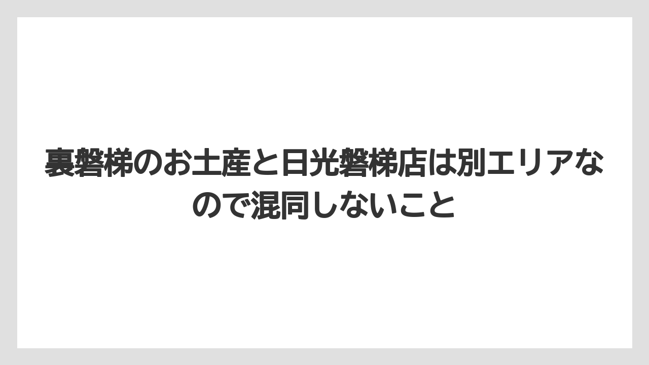 【リゾート】【宿泊】【旅】裏磐梯のお土産と日光磐梯店は別エリアなので混同しないこと