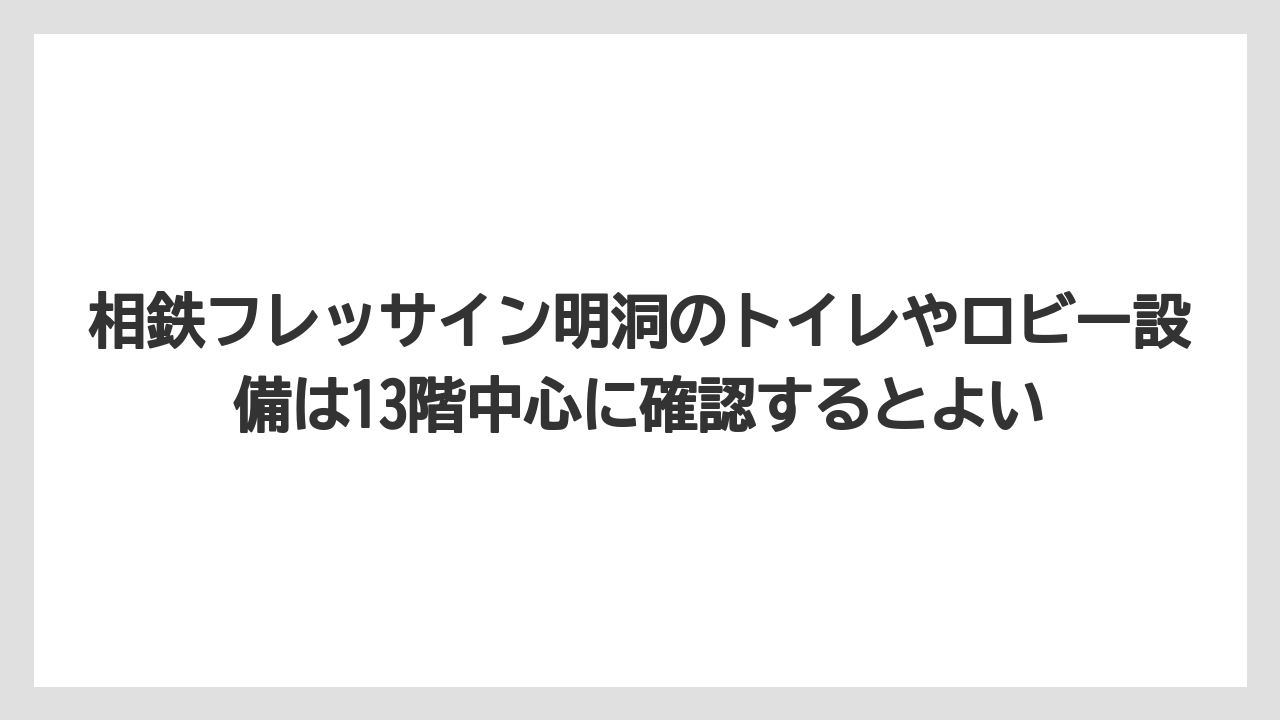【リゾート】【宿泊】【旅】相鉄フレッサイン明洞のトイレやロビー設備は13階中心に確認するとよい