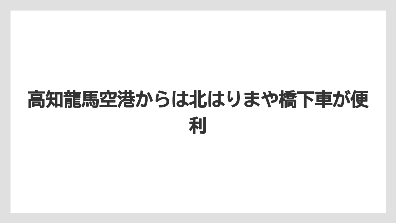 【リゾート】【宿泊】【旅】【楽天トラベル】高知龍馬空港からは北はりまや橋下車が便利
