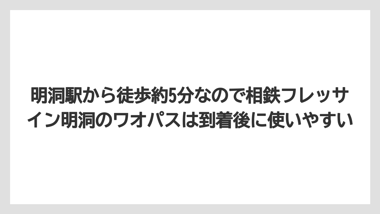 【リゾート】【宿泊】【旅】明洞駅から徒歩約5分なので相鉄フレッサイン明洞のワオパスは到着後に使いやすい
