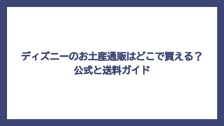 ディズニーのお土産通販はどこで買える？公式と送料ガイド