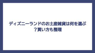 ディズニーランドのお土産雑貨は何を選ぶ？買い方も整理