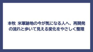 本牧 米軍跡地の今が気になる人へ、再開発の流れと歩いて見える変化をやさしく整理