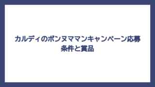 カルディのボンヌママンキャンペーン応募条件と賞品