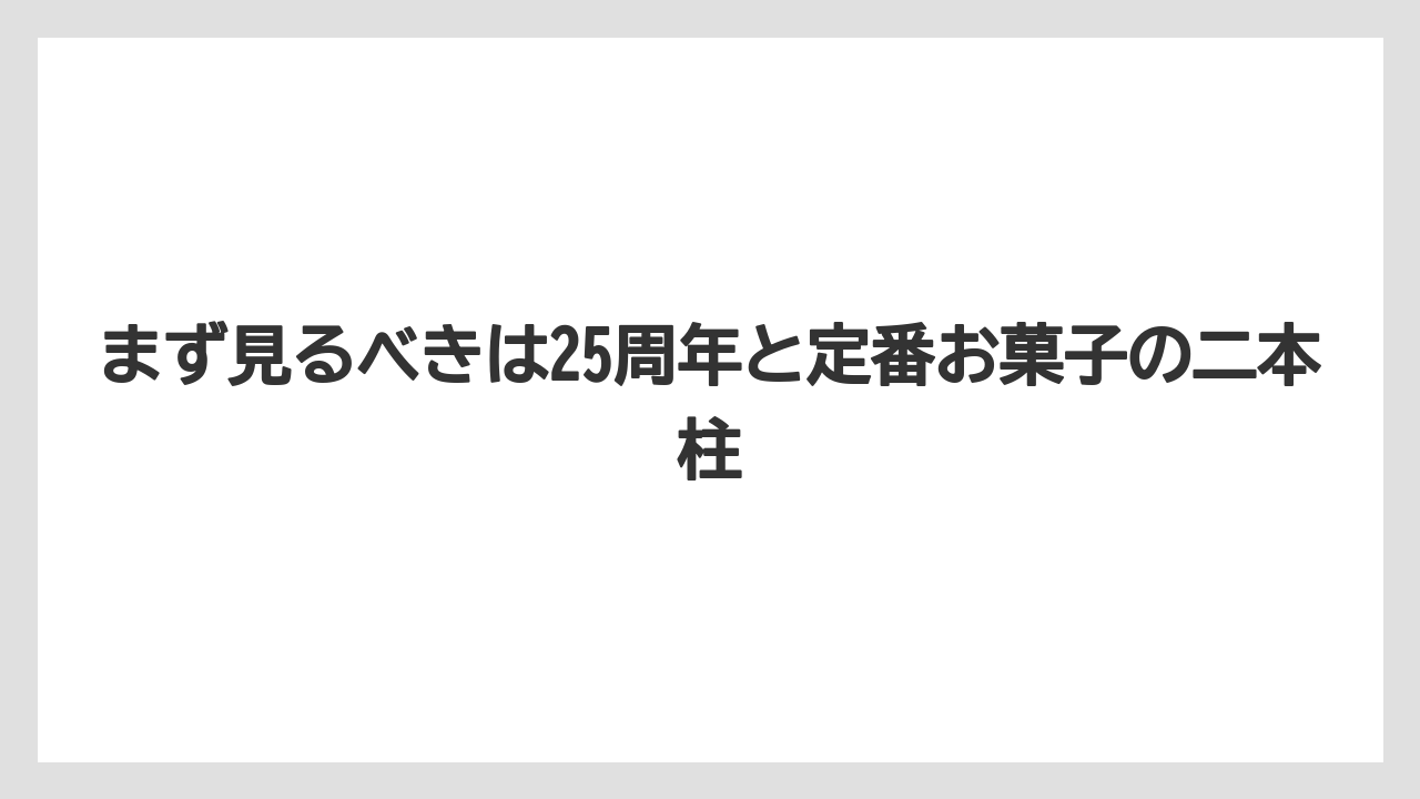 【リゾート】【宿泊】【旅】まず見るべきは25周年と定番お菓子の二本柱