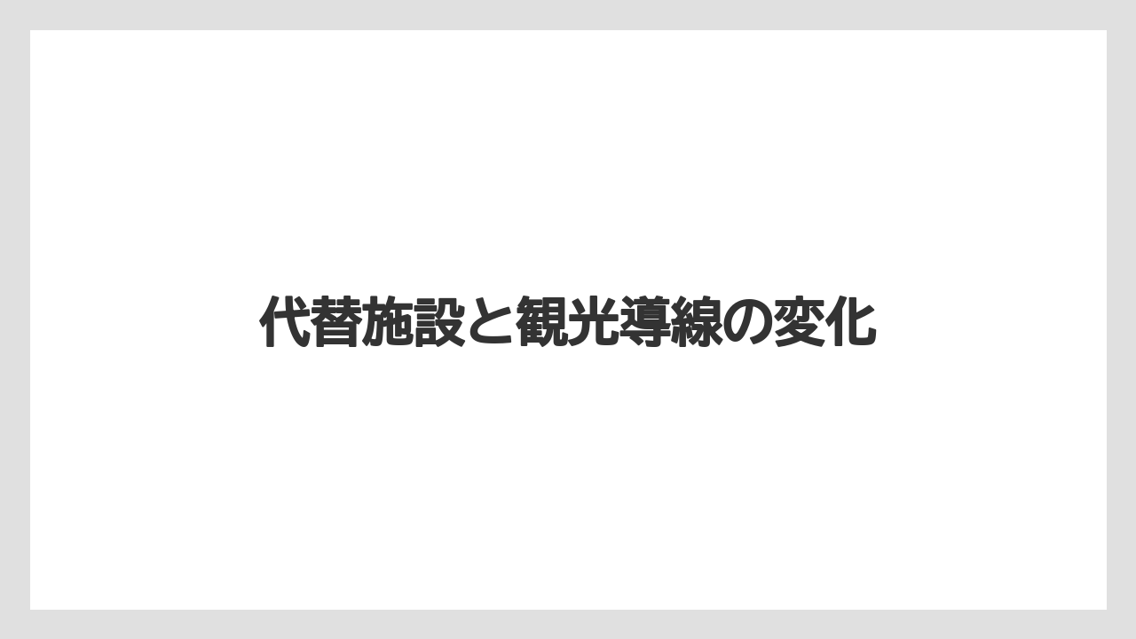 【リゾート】【大江戸温泉物語】【宿泊】代替施設と観光導線の変化
