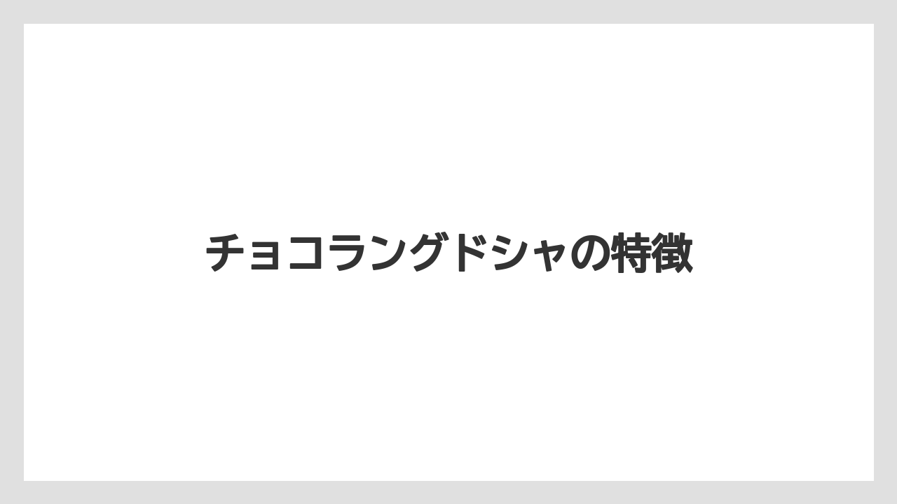 【お土産】【ご当地】【宿泊】【旅】チョコラングドシャの特徴