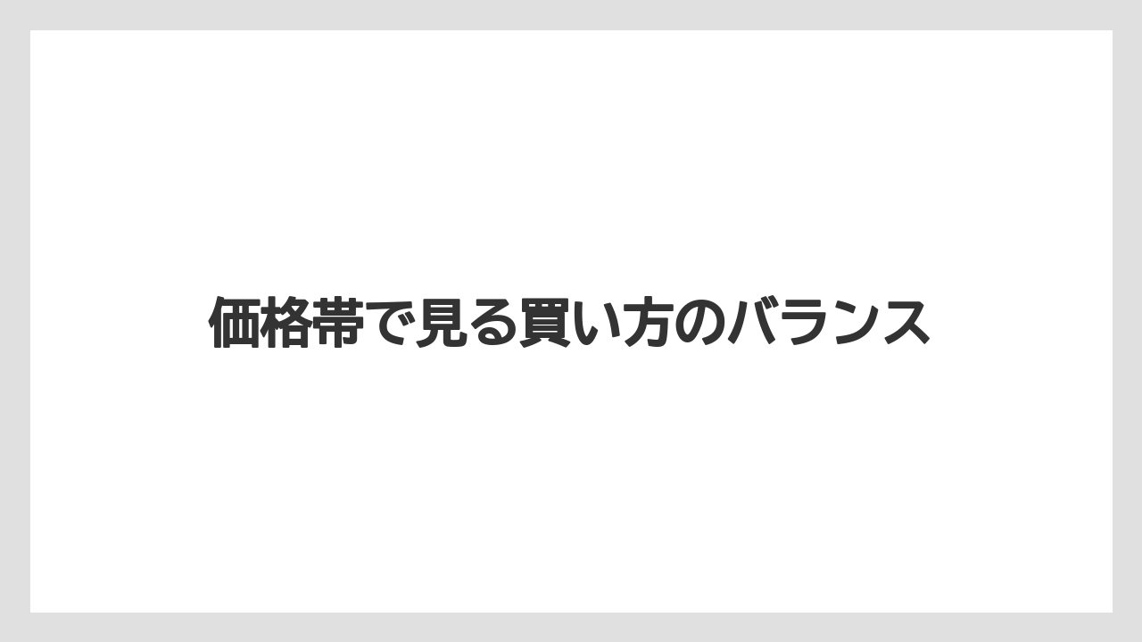 【リゾート】【宿泊】【旅】価格帯で見る買い方のバランス