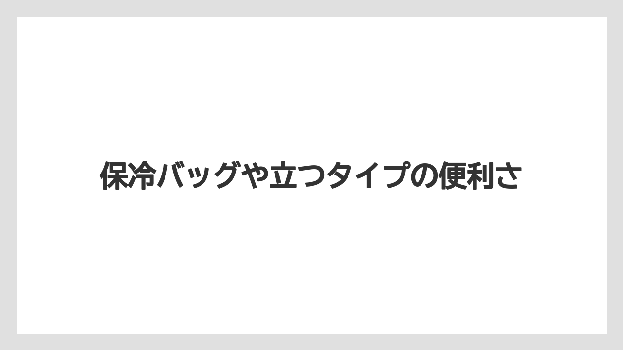 【リゾート】【宿泊】【旅】保冷バッグや立つタイプの便利さ