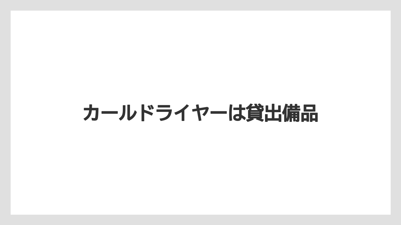 【リゾート】【宿泊】【旅】カールドライヤーは貸出備品