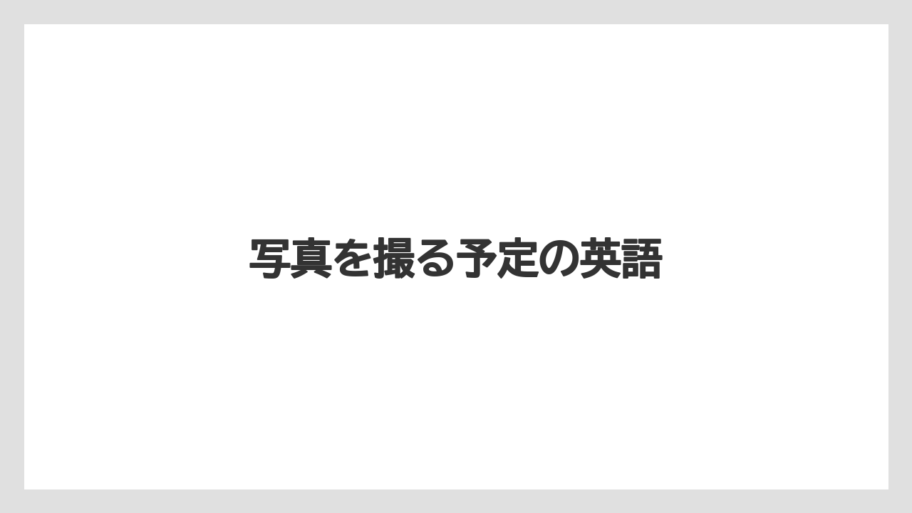 【お土産】【宿泊】【手土産】【旅】写真を撮る予定の英語
