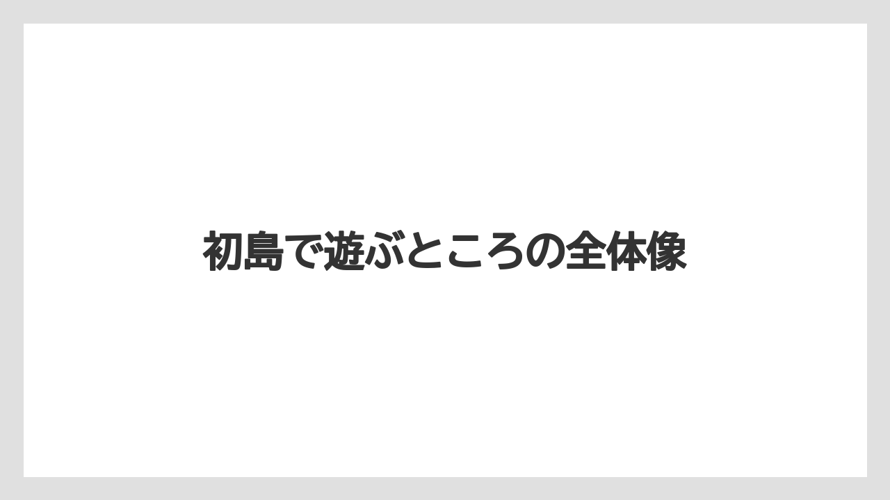 【リゾート】【国内旅行】【宿泊】【旅】初島で遊ぶところの全体像