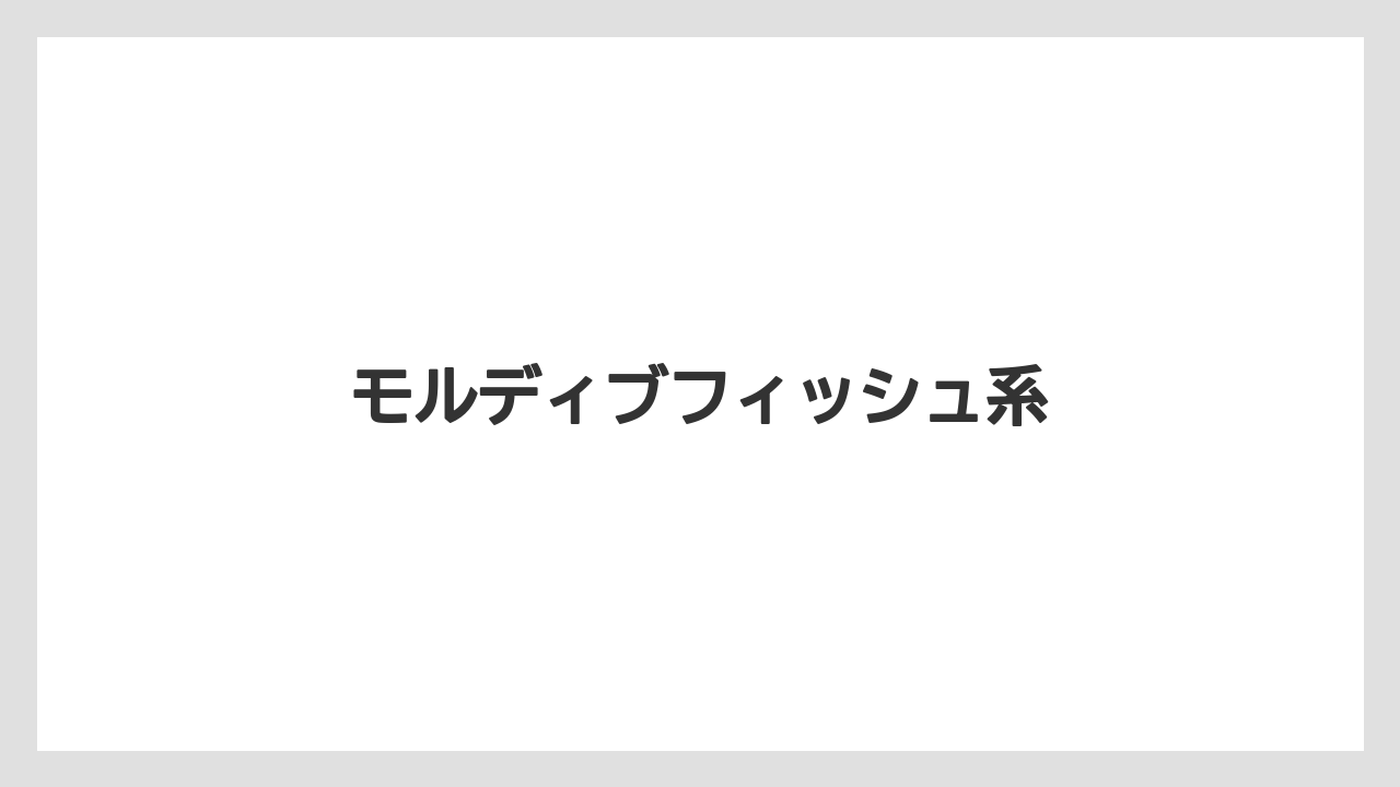 【お土産】【リゾート】【宿泊】【旅】モルディブフィッシュ系