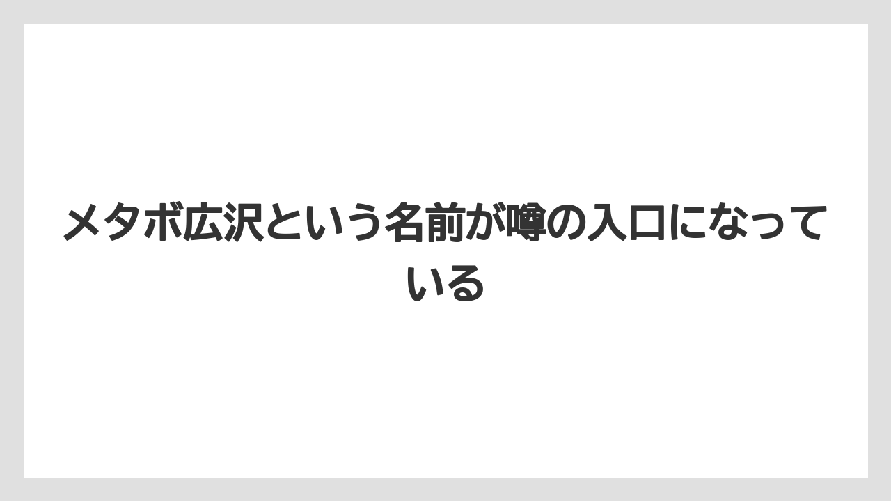 【リゾート】【宿泊】【旅】メタボ広沢という名前が噂の入口になっている