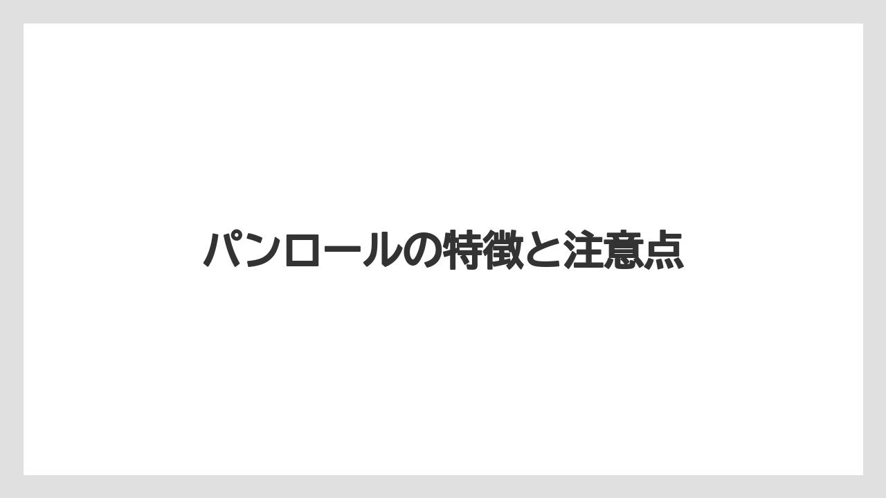 【お土産】【ご当地】【宿泊】【手土産】【旅】パンロールの特徴と注意点