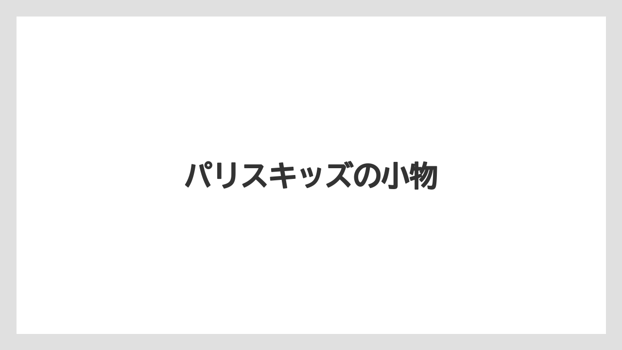 【お土産】【宿】【宿泊】【旅】パリスキッズの小物