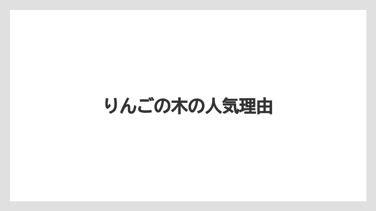 【お土産】【宿泊】【手土産】【旅】りんごの木の人気理由