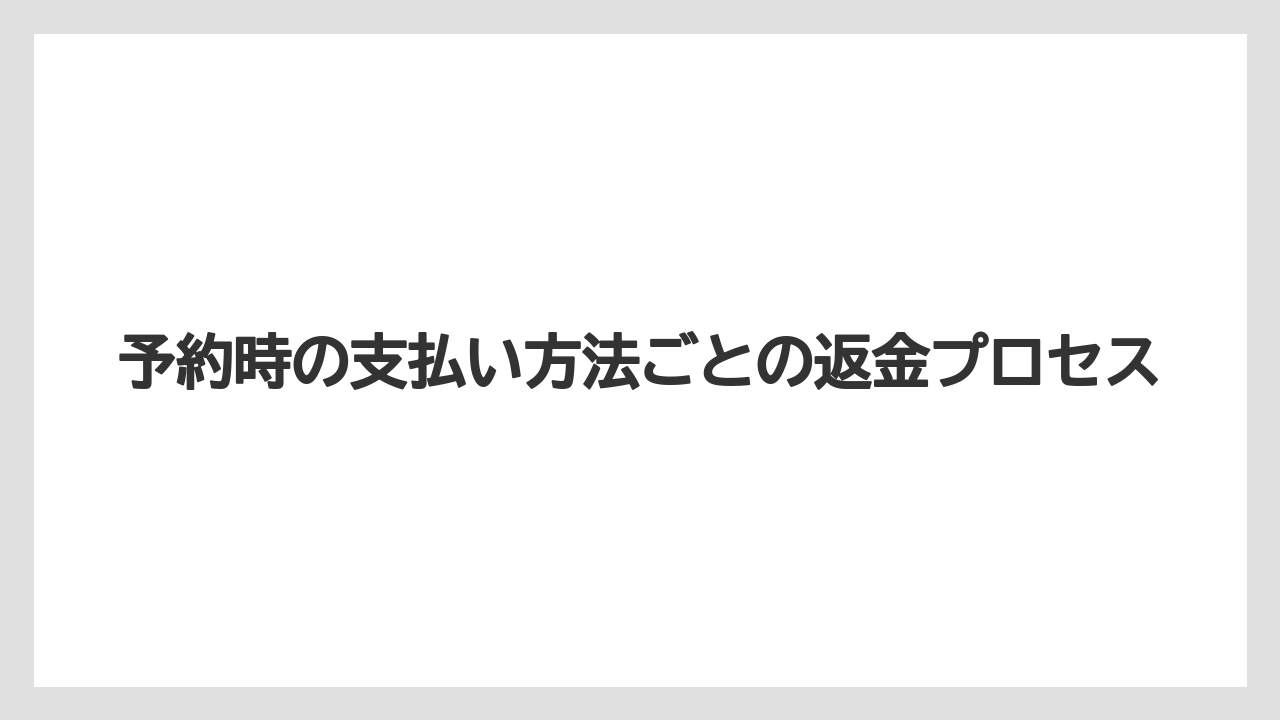 【アゴダ】【リゾート】【宿泊】予約時の支払い方法ごとの返金プロセス
