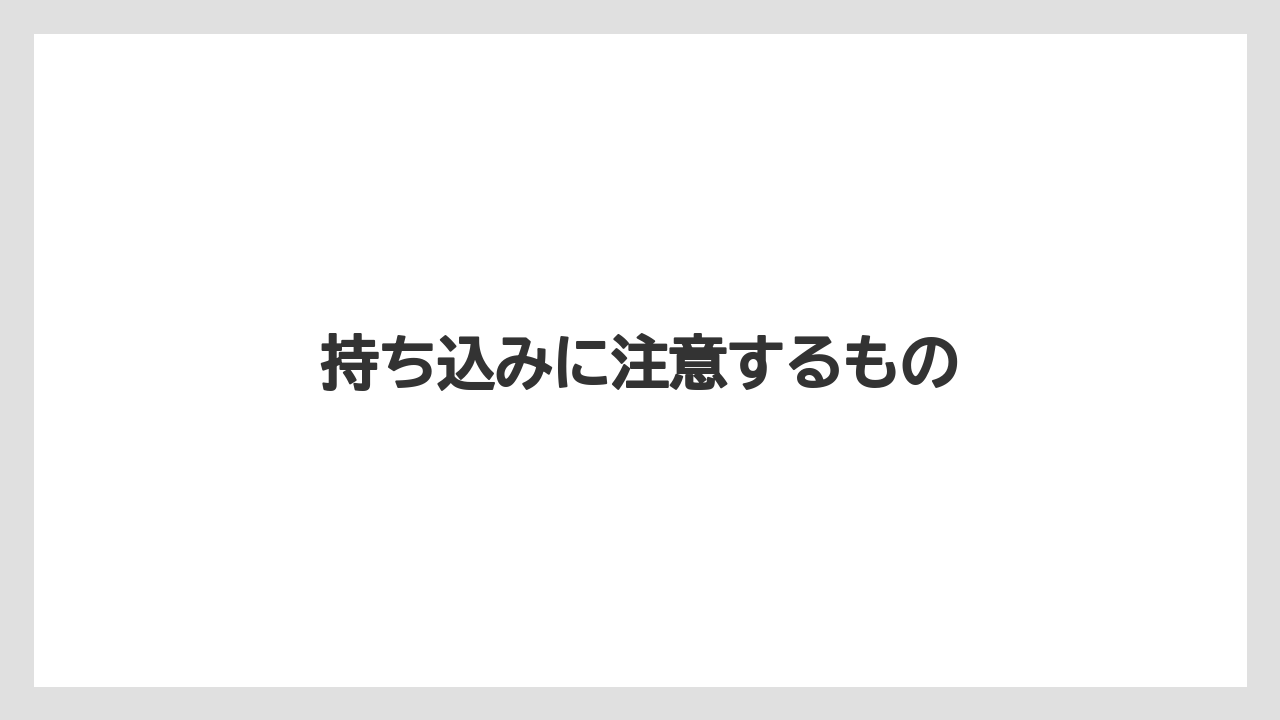【お土産】【宿泊】【手土産】【旅】持ち込みに注意するもの