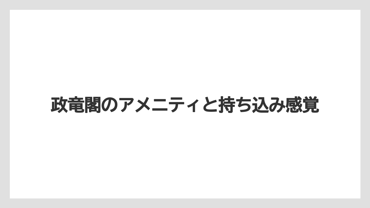 【リゾート】【宿泊】【旅】【楽天トラベル】政竜閣のアメニティと持ち込み感覚