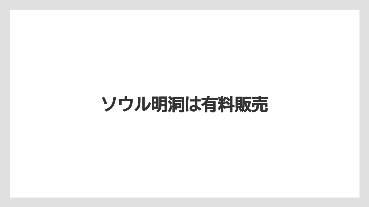 【リゾート】【宿泊】【旅】ソウル明洞は有料販売
