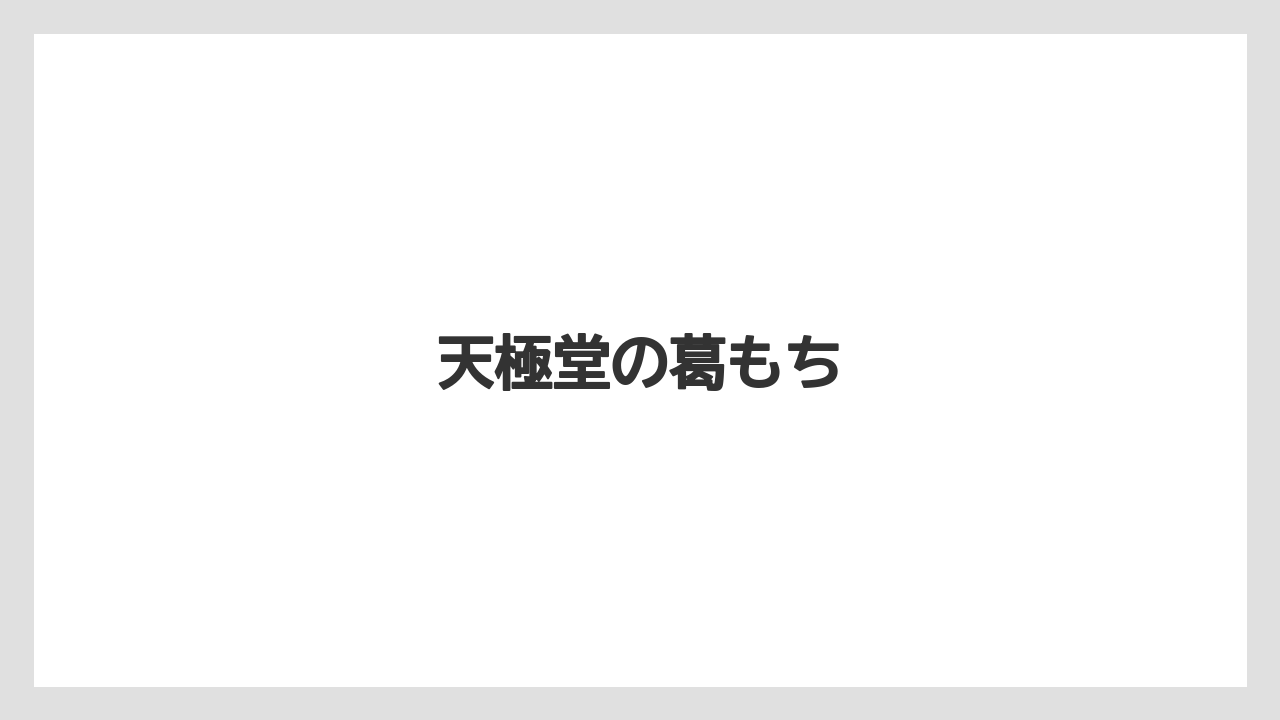 【お土産】【宿泊】【手土産】【旅】天極堂の葛もち