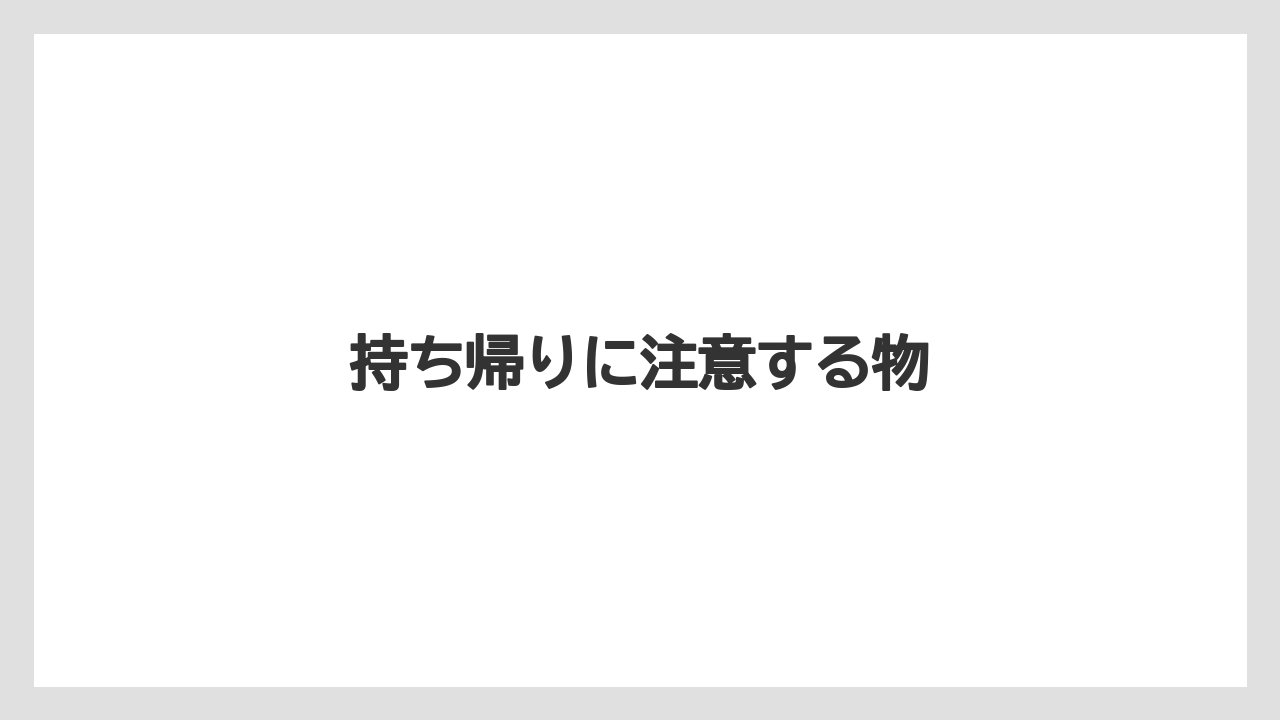 【お土産】【名産】【宿泊】【旅】【特産】持ち帰りに注意する物