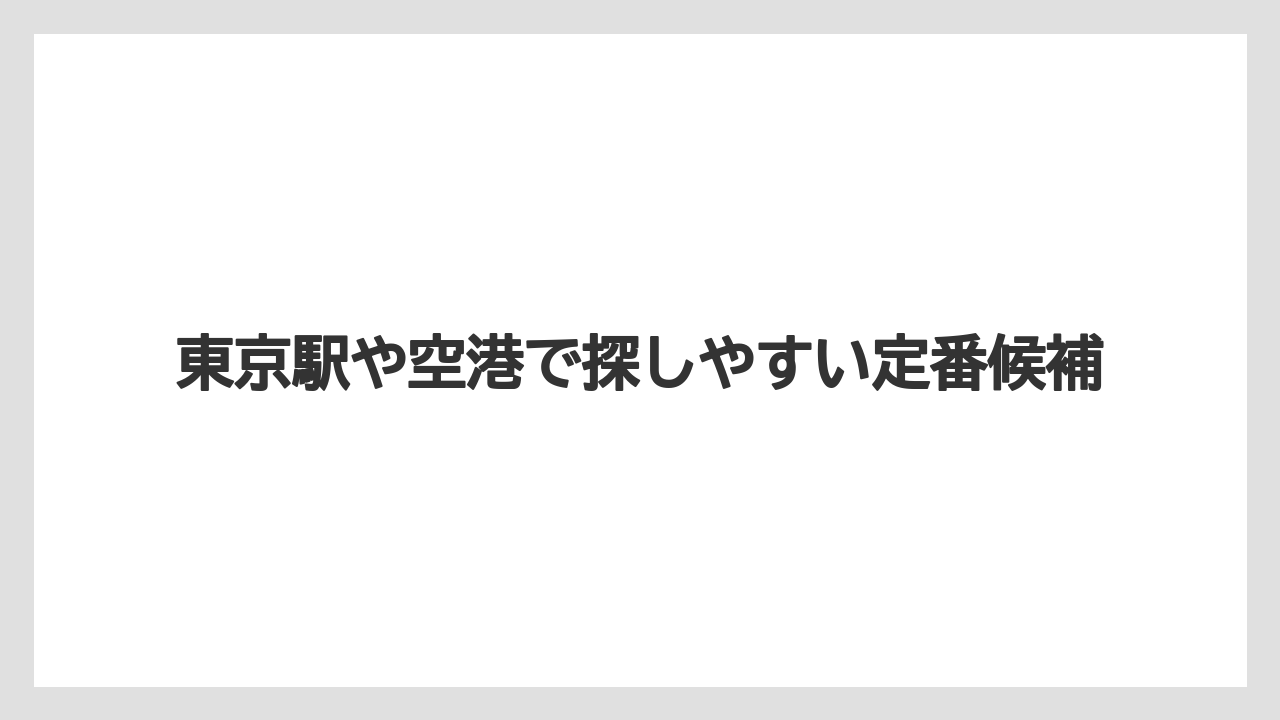 【リゾート】【宿泊】【旅】東京駅や空港で探しやすい定番候補
