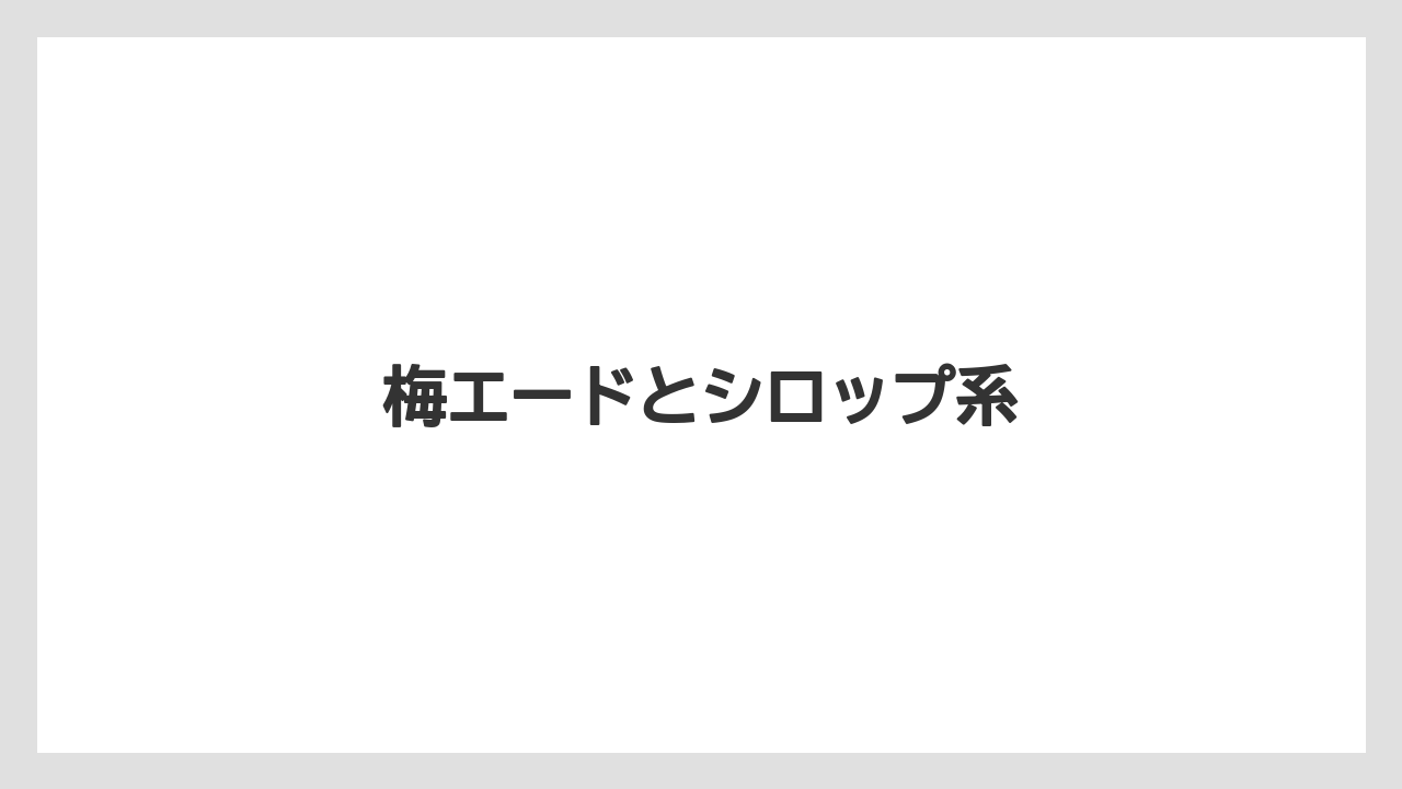 【お土産】【ご当地】【宿泊】【手土産】【旅】梅エードとシロップ系