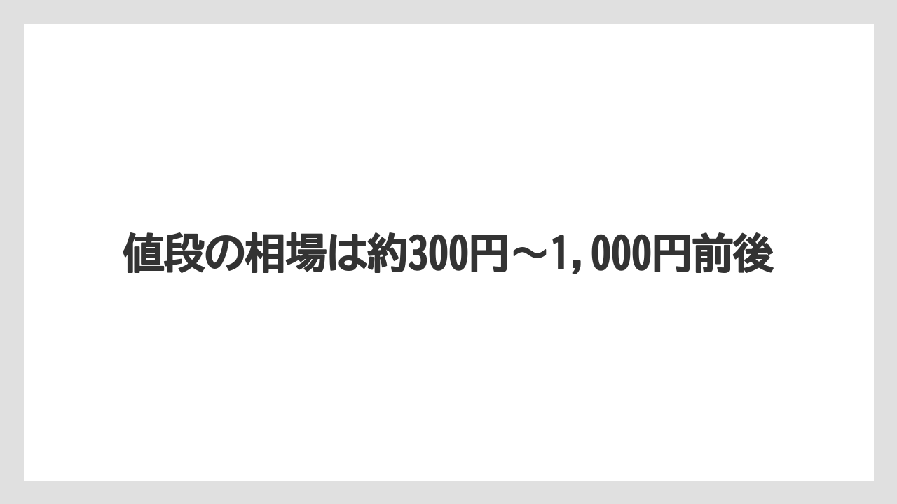 【リゾート】【宿泊】【旅】値段の相場は約300円〜1,000円前後